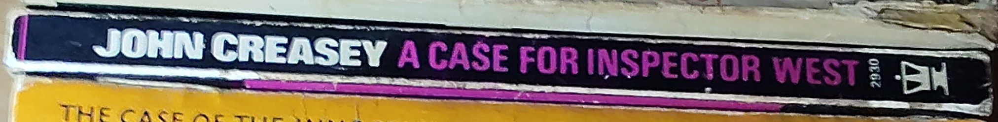 John Creasey  A CASE FOR INSPECTOR WEST spine of book image